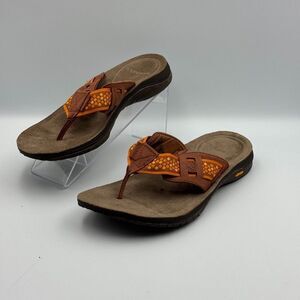 Merrell Rosarito Orange Women's Sandals Size 7 Brown Tan Thong Flip Flop